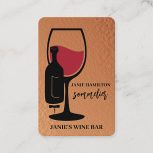 Visita Tarjeta de presentación de Sommelier de Bar de Vin