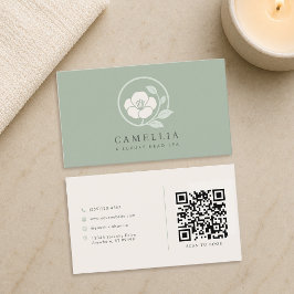 Visita Tarjeta de presentación de spa de lujo con logo li