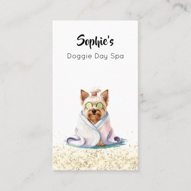 Visita Tarjeta de presentación de Spa para perros adorabl (Anverso)