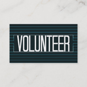 Visita Tarjeta de presentación de Stripe Elegante Volunta