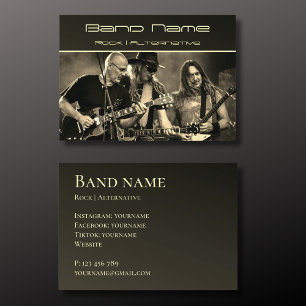 Visita Tarjeta de presentación de su propio grupo de band
