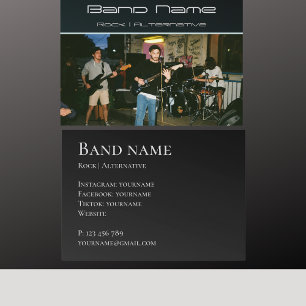 Visita Tarjeta de presentación de su propio grupo de band