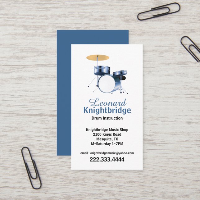 Visita Tarjeta de presentación de tambores (Anverso/Reverso In Situ)