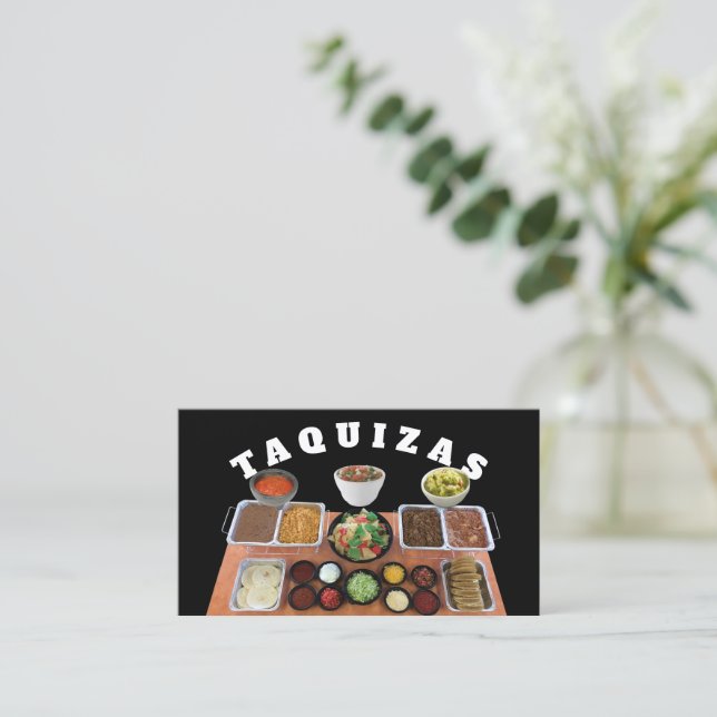 Visita Tarjeta de Presentación de Taquizas (Anverso de pie)