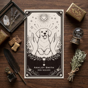 Visita Tarjeta de Presentación de Tarot Paseador de Perro