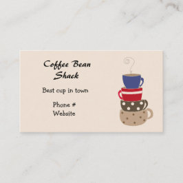 Visita Tarjeta de presentación de tazas de café apiladas