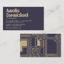 Tarjeta de presentación de tecnología geek de soja