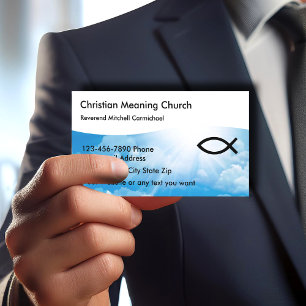 Visita Tarjeta de presentación de tema de iglesia cristia