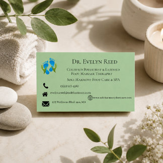 Visita Tarjeta de presentación de terapeuta de masaje de 