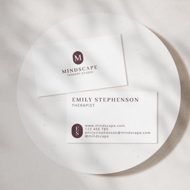 Visita Tarjeta de presentación de terapeuta simple modern (Subido por el creador)