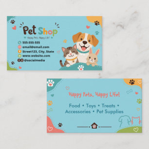 Visita Tarjeta de Presentación de Tienda de Mascotas Dive