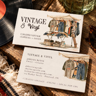 Visita Tarjeta de presentación de tienda de ropa vintage