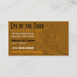 Visita Tarjeta de presentación de tigre