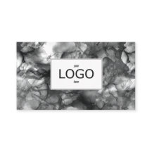 Tarjeta de presentación de tinta negra