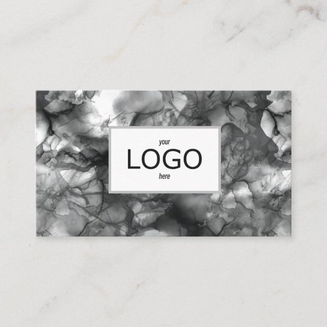 Visita Tarjeta de presentación de tinta negra (Anverso)