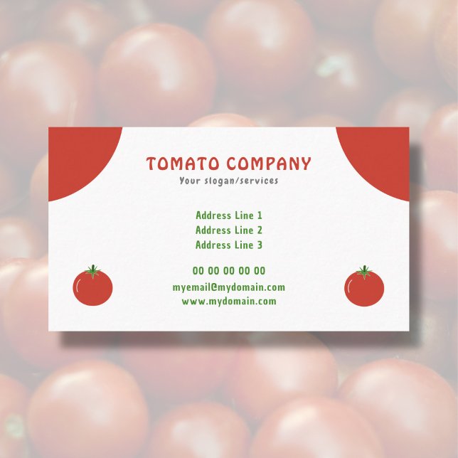 Visita Tarjeta de presentación de Tomate Rojo (Tomato Business Card)