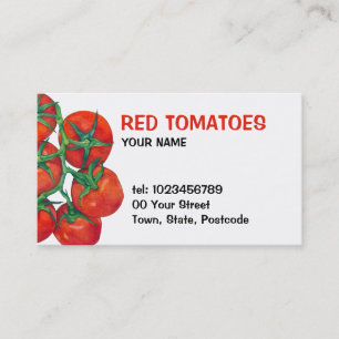 Visita Tarjeta de presentación de Tomates Rojos