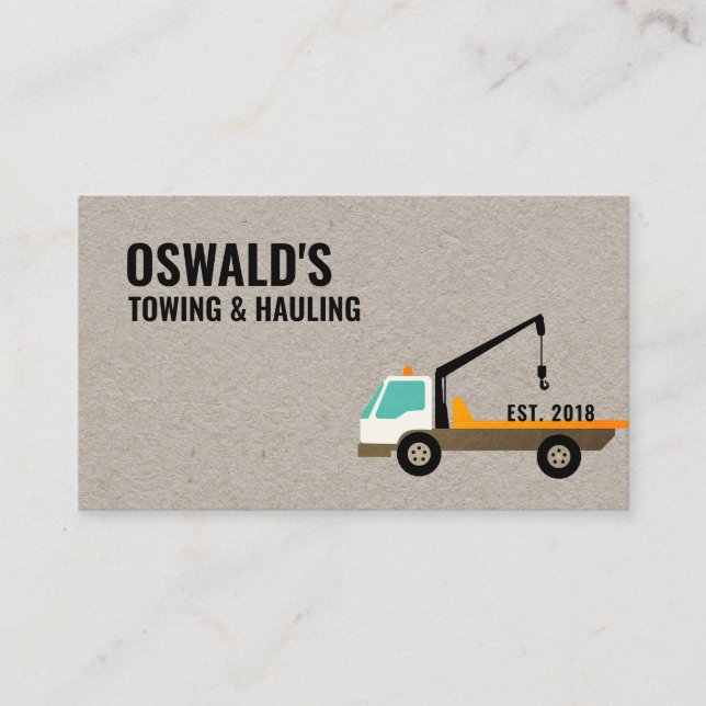 Visita Tarjeta de presentación de Towing and Hauling Serv (Anverso)