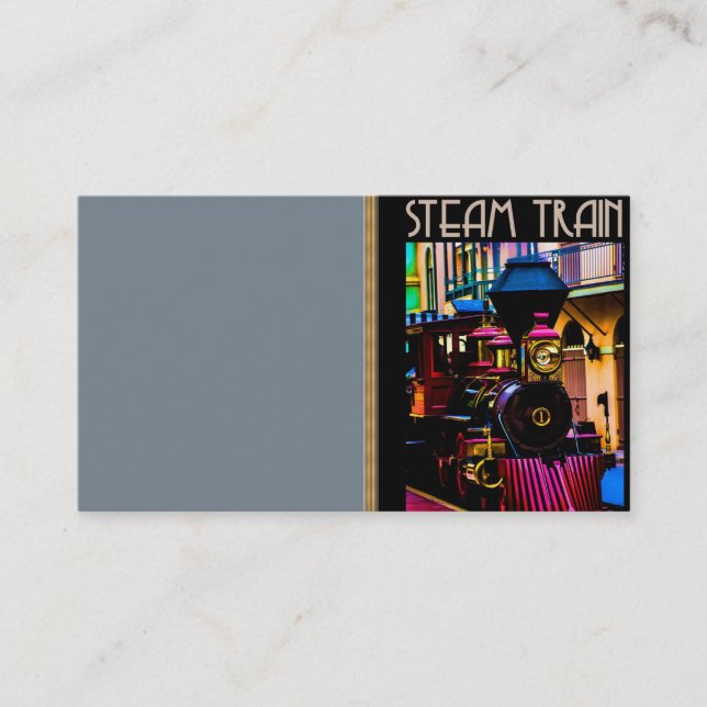 Visita Tarjeta de presentación de trenes de vapor (Anverso)