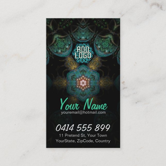 Visita Tarjeta de presentación de TriSheelz Fractal (Anverso)