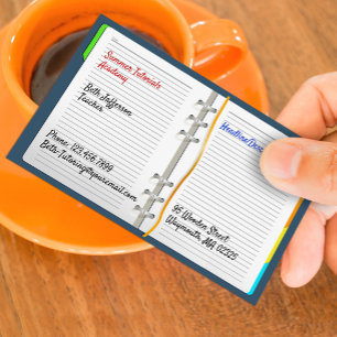 Visita Tarjeta de presentación de tutoría para portátiles