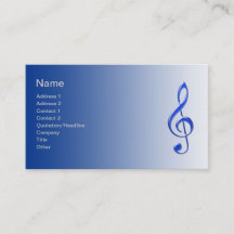 Tarjeta de presentación de un músico