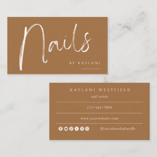 Visita Tarjeta de presentación de uñas cepilladas boho ar