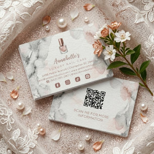 Visita Tarjeta de presentación de uñas glamurosas Rose Go
