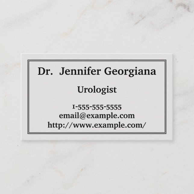 Visita Tarjeta de presentación de Urologist moderna y Per (Anverso)