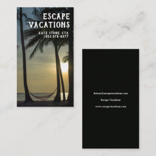 Visita Tarjeta de presentación de vacaciones tropical de 