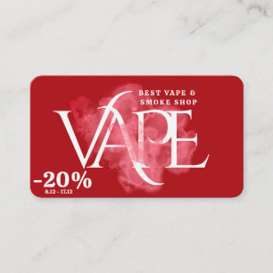 Visita Tarjeta de presentación de Vape Shop de Smoke Colo