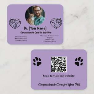 Visita Tarjeta de presentación de veterinario personaliza