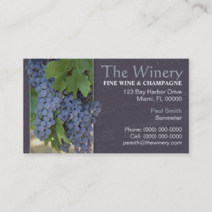 Visita Tarjeta de presentación de vino y champán