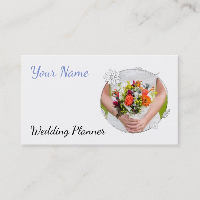 Visita Tarjeta de presentación de Wedding Planner (Anverso)