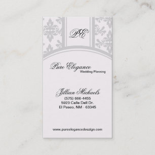 Visita Tarjeta de presentación de Wedding Planner Damask 