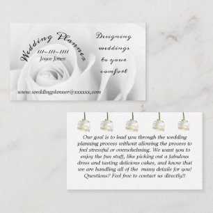 Visita Tarjeta de presentación de Wedding Planner de 3,5"