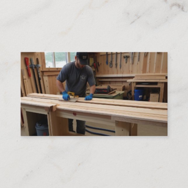 Visita Tarjeta de presentación de Woodworker (Anverso)