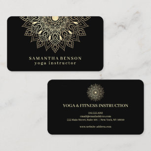Visita Tarjeta de presentación de yoga con logotipo de fl