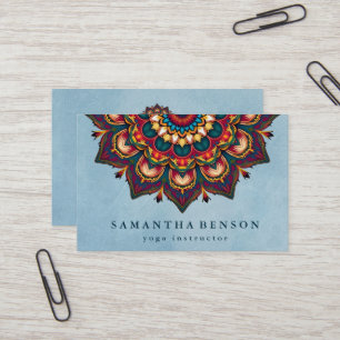 Visita Tarjeta de presentación de yoga con logotipo de fl