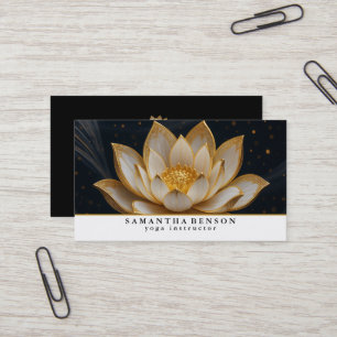 Visita Tarjeta de presentación de yoga con logotipo de fl