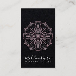 Visita Tarjeta de presentación de yoga mandala boho rosa 