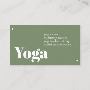 Visita Tarjeta de presentación de yoga Minimalista de mar