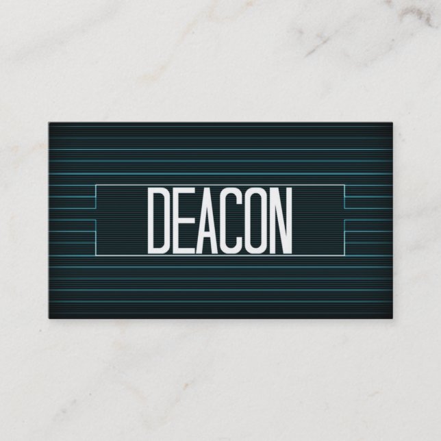 Visita Tarjeta de presentación Deacon Elegant Stripe (Anverso)