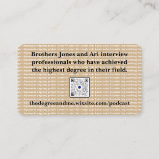 Visita Tarjeta de presentación Degree and Me