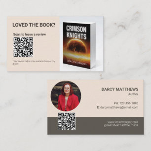 Visita Tarjeta de presentación del autor con código QR pa