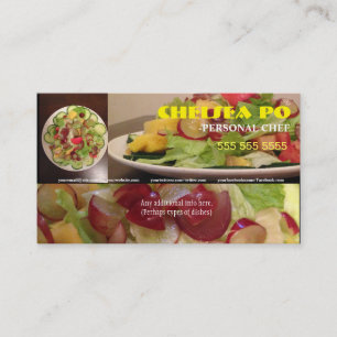 Visita Tarjeta de presentación del Chef Personal Profesi