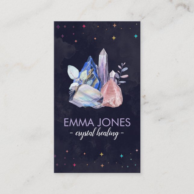 Visita Tarjeta de presentación del clúster de cristales d (Anverso)