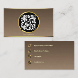 Visita tarjeta de presentación del código qr en medios so