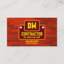 Tarjeta de presentación del contratista