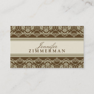 Visita Tarjeta de presentación del diseñador de Damask